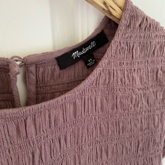 Madewell Lucie Flutter-Sleeve Smocked Bodice Top - Picture 5 of 6